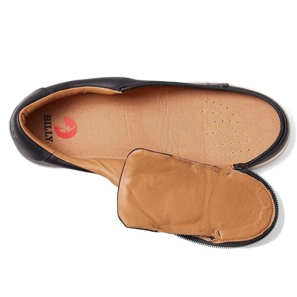 New No Box Billys' Footwear Women's Zip Up Adaptive Sneaker II Black 9M BY363 - Picture 2 of 5